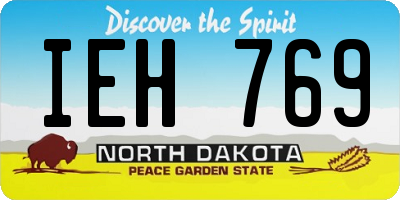 ND license plate IEH769