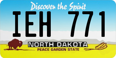 ND license plate IEH771