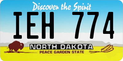 ND license plate IEH774