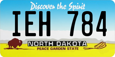ND license plate IEH784