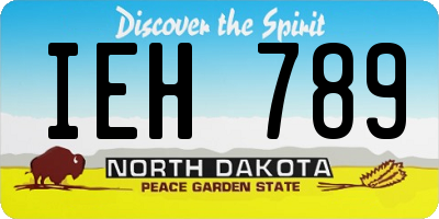 ND license plate IEH789