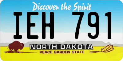 ND license plate IEH791