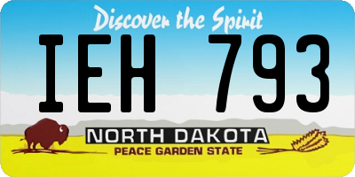ND license plate IEH793