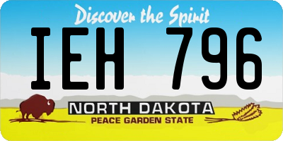 ND license plate IEH796