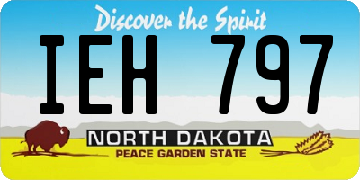 ND license plate IEH797
