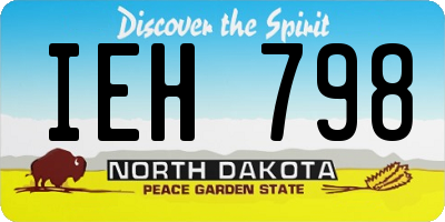 ND license plate IEH798