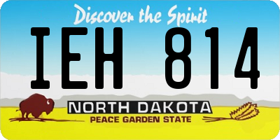 ND license plate IEH814