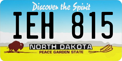 ND license plate IEH815