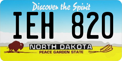ND license plate IEH820