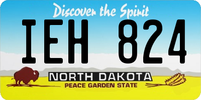 ND license plate IEH824