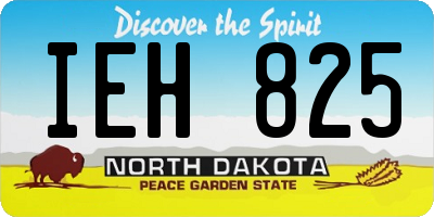 ND license plate IEH825