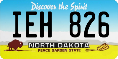 ND license plate IEH826