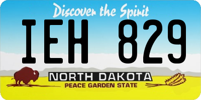 ND license plate IEH829