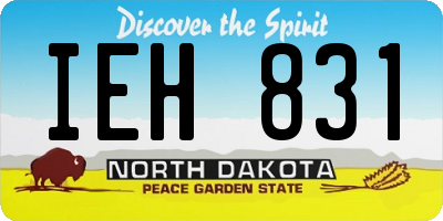 ND license plate IEH831