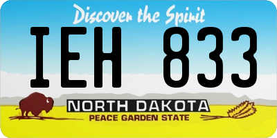 ND license plate IEH833