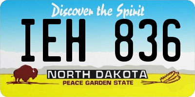 ND license plate IEH836