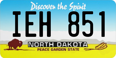 ND license plate IEH851