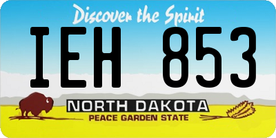 ND license plate IEH853