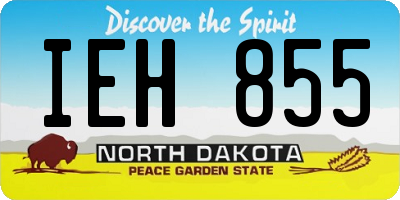 ND license plate IEH855