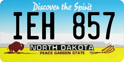 ND license plate IEH857