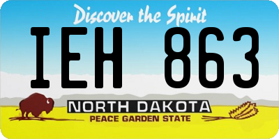 ND license plate IEH863