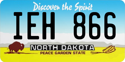 ND license plate IEH866
