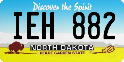 ND license plate IEH882