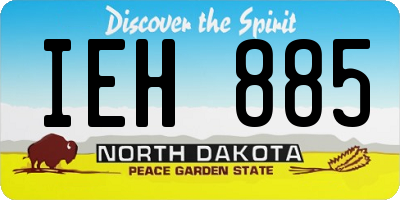 ND license plate IEH885