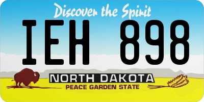 ND license plate IEH898