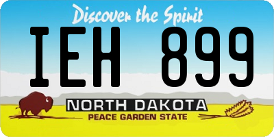 ND license plate IEH899
