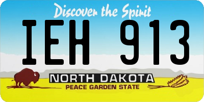 ND license plate IEH913