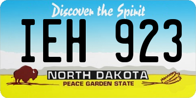 ND license plate IEH923