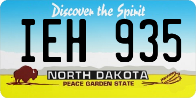 ND license plate IEH935