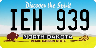 ND license plate IEH939