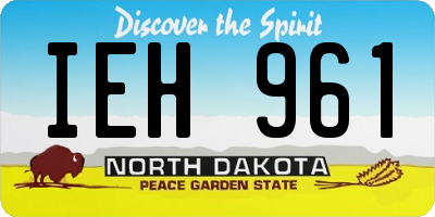 ND license plate IEH961