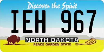 ND license plate IEH967