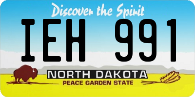 ND license plate IEH991