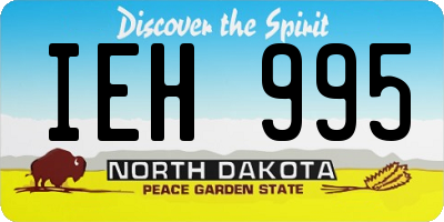 ND license plate IEH995