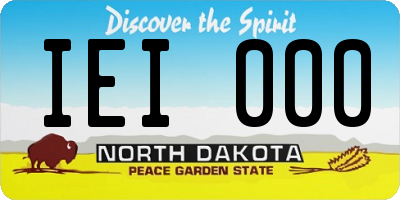 ND license plate IEI000