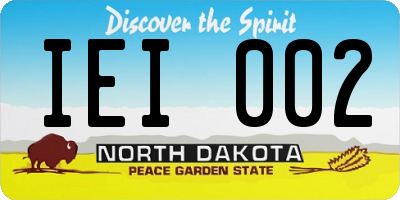 ND license plate IEI002