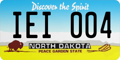 ND license plate IEI004