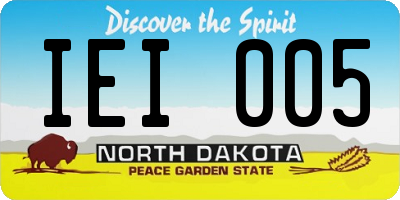 ND license plate IEI005
