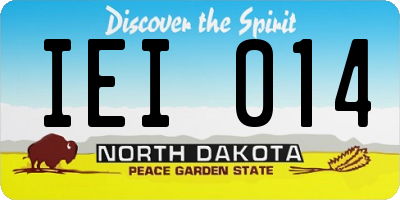 ND license plate IEI014