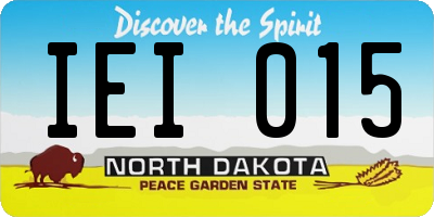 ND license plate IEI015