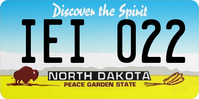 ND license plate IEI022