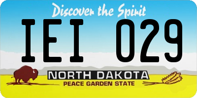 ND license plate IEI029