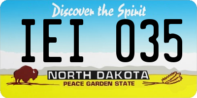 ND license plate IEI035
