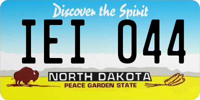 ND license plate IEI044