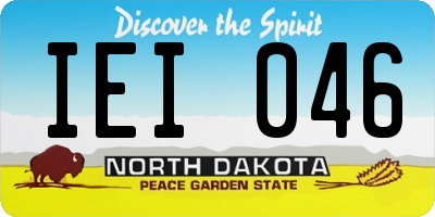 ND license plate IEI046