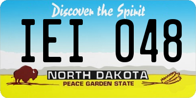 ND license plate IEI048